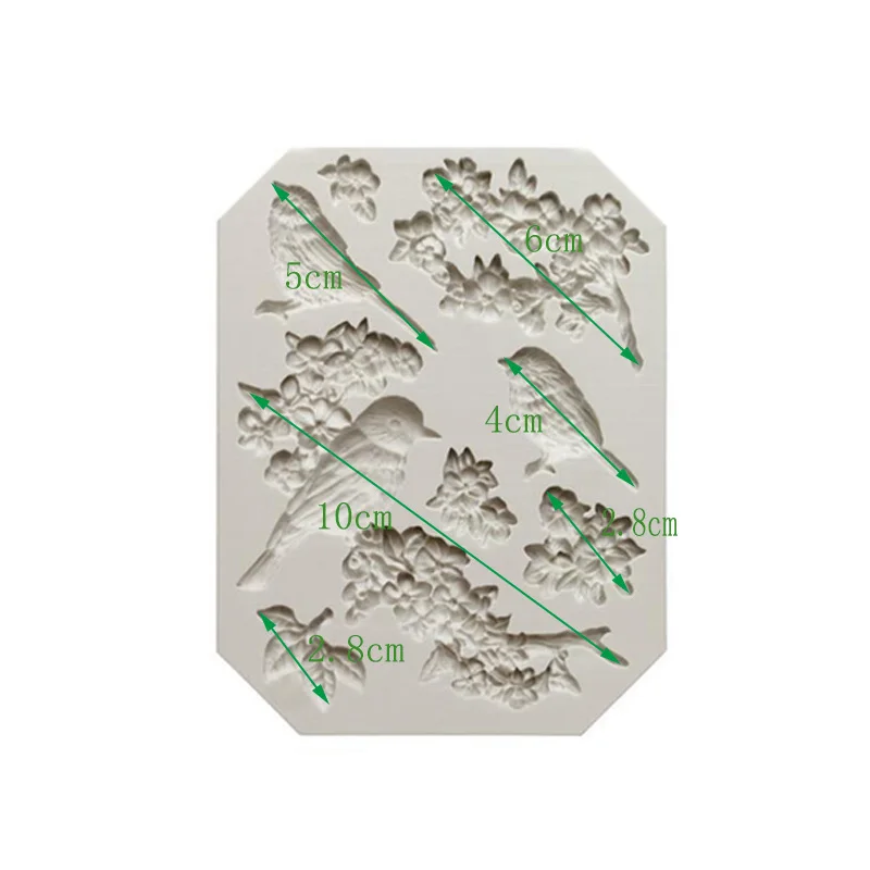 Цветок и птица моделирование силиконовые формочки торта Торт Кондитерские