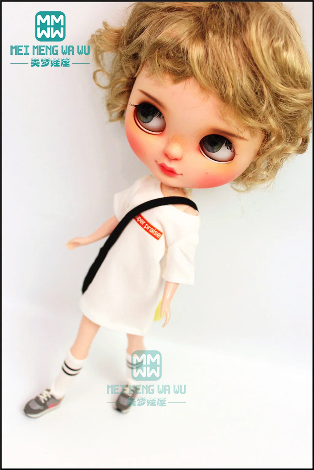 Одежда для кукол Blyth 1 шт. модная длинная футболка с буквами носки Rowan Azone 1/6|Куклы| |
