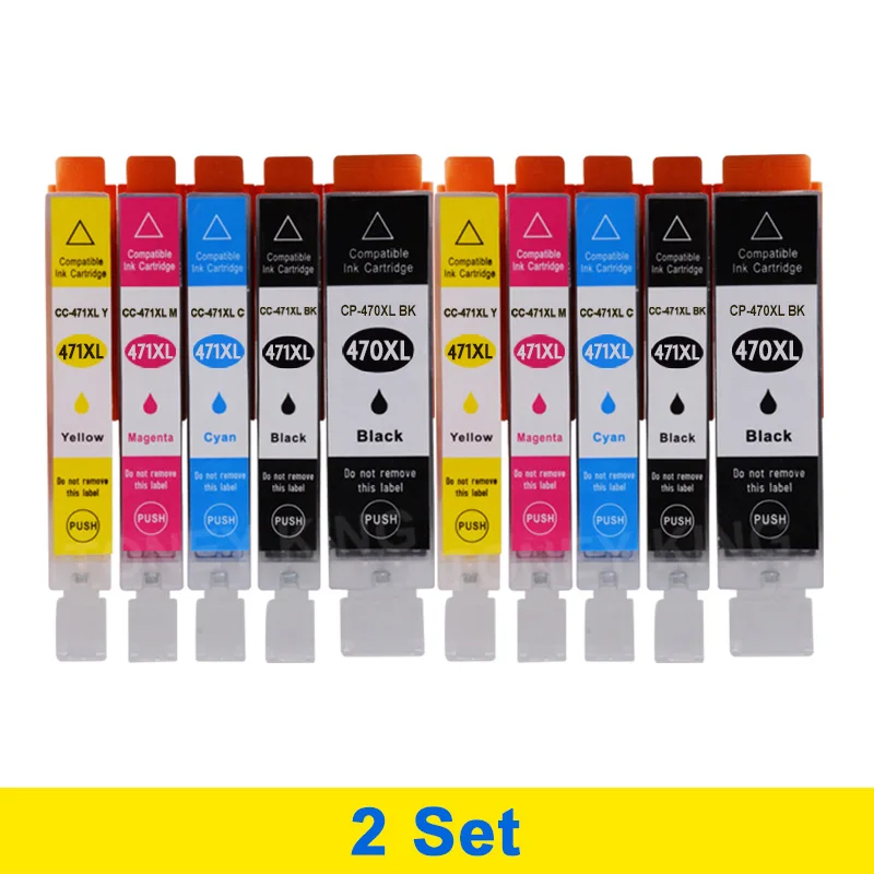 PGI 470 CLI 471 чернильный картридж для принтера Canon PGI470 PGI-470 CLI-471 PIXMA MG6840 MG5740 TS5040 TS6040 MG 6840 картриджи для принтеров - Цвет: PGI-470471 Set x 2