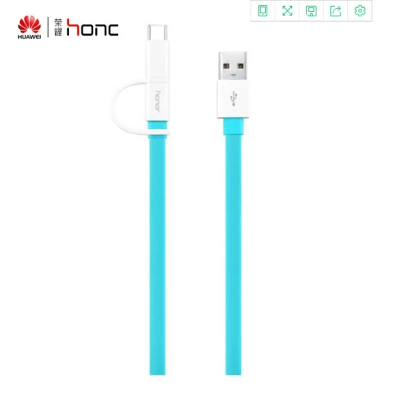 Оригинальный 2в1 150 см синий Huawei зарядный кабель для p20 p10 p9 mate 10 20 lite Nova 3 3i 2 2i honor 8 9 p8