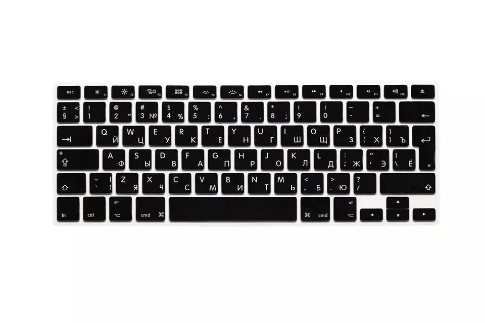 Чехол для клавиатуры силиконовый Macbook Air Pro Retina 13 15 17 A1466 A1502 A1369 A1278 A1398 A1286 A1425|Чехлы