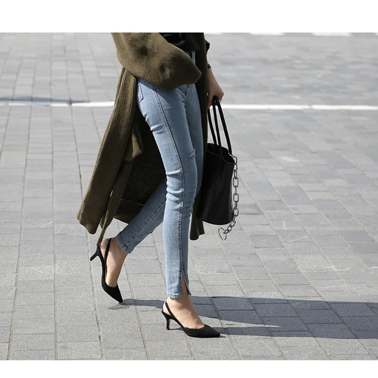 COWCOM/новые женские сандалии замшевые осенние туфли Соблазнительные тонкие на