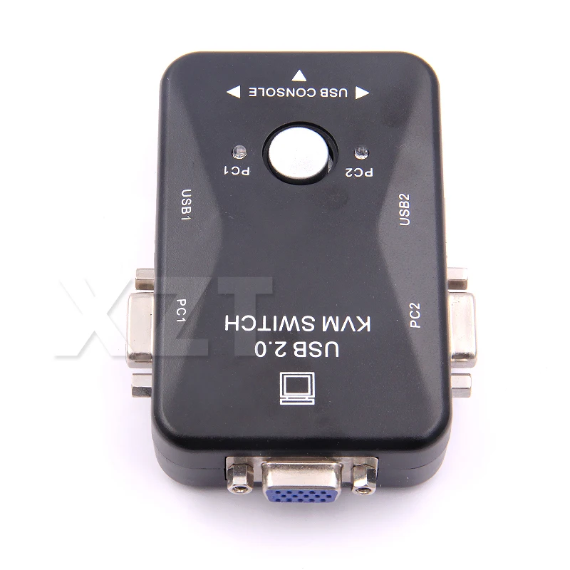 2016 новейший KVM коммутатор переключатель 2 порта VGA SVGA сплиттер автоматический