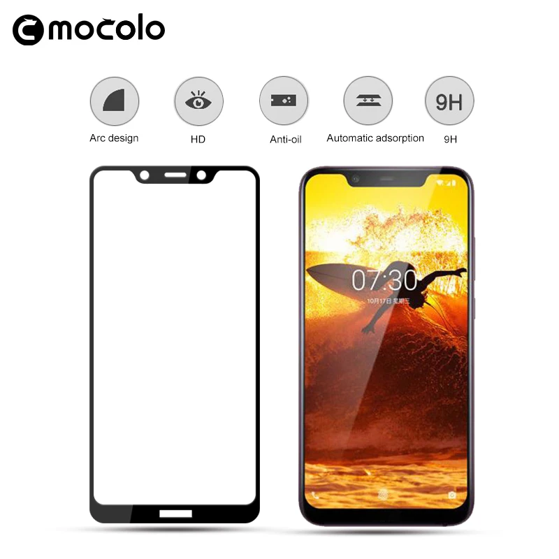 Для Nokia X7 Экран протектор Mocolo для Nokia X7 полное покрытие с уровнем твердости 9 H Стекло пленка для Nokia обработана на X7 закаленное Стекло Экран протектор