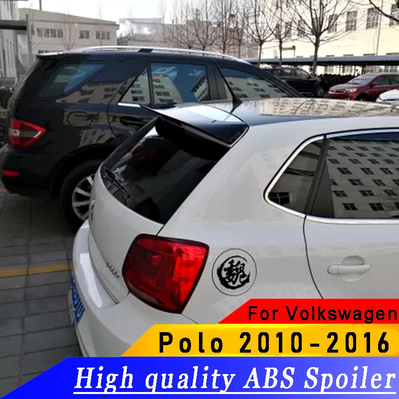 Для Volkswagen Polo АБС высококачественный спойлер 2010- год спойлер праймер или DIY цветной автомобильный спойлер заднего крыла для Polo