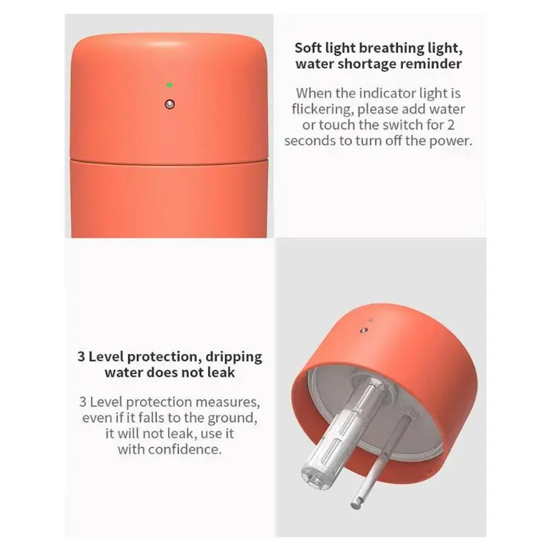 Xiaomi VH 420 мл USB Настольный увлажнитель, бесшумный, с сенсорным управлением, анти-сухой дизайн, для дома и офиса, мини-очиститель воздуха, диффузор, увлажнитель