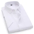 2022 Мужская Повседневная рубашка с коротким рукавом, твил, белый, синий, розовый, мужская рубашка для мужчин, брендовые Рубашки 4XL 5XL 6XL 8XL