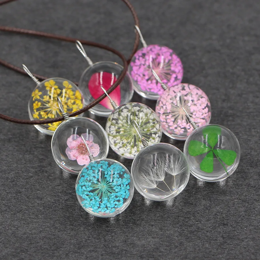 Подвеска Mori girl love в стиле Харадзюку ручная работа натуральный сушеный цветок