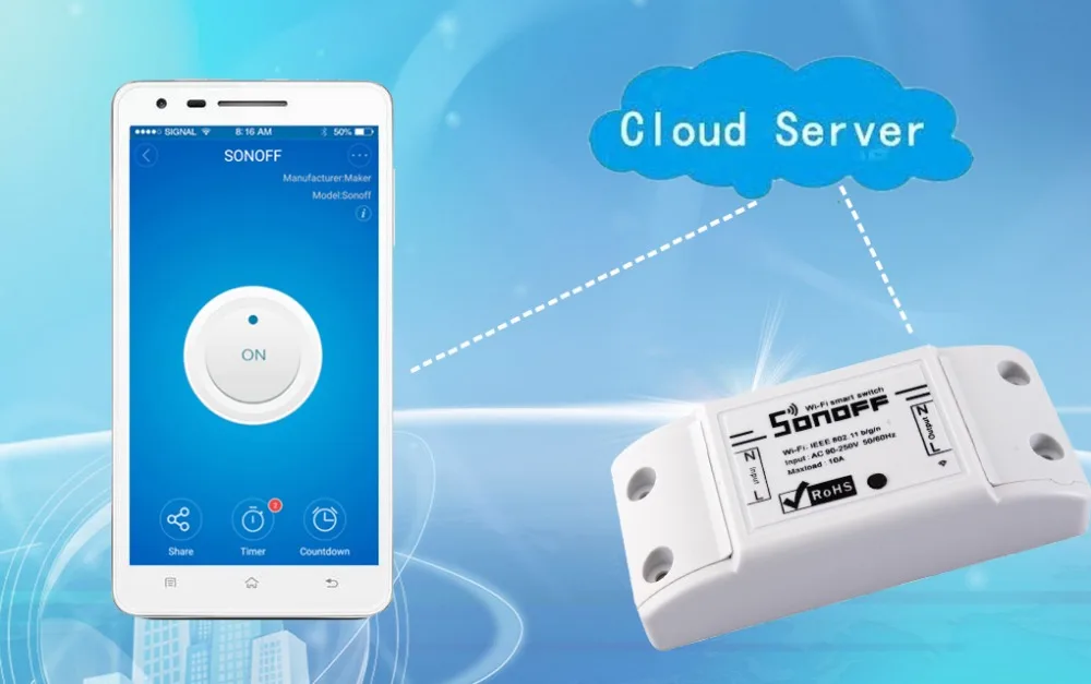 Sonoff переключатель Wi-Fi универсальный Умный дом автоматизации модуль таймера DIY