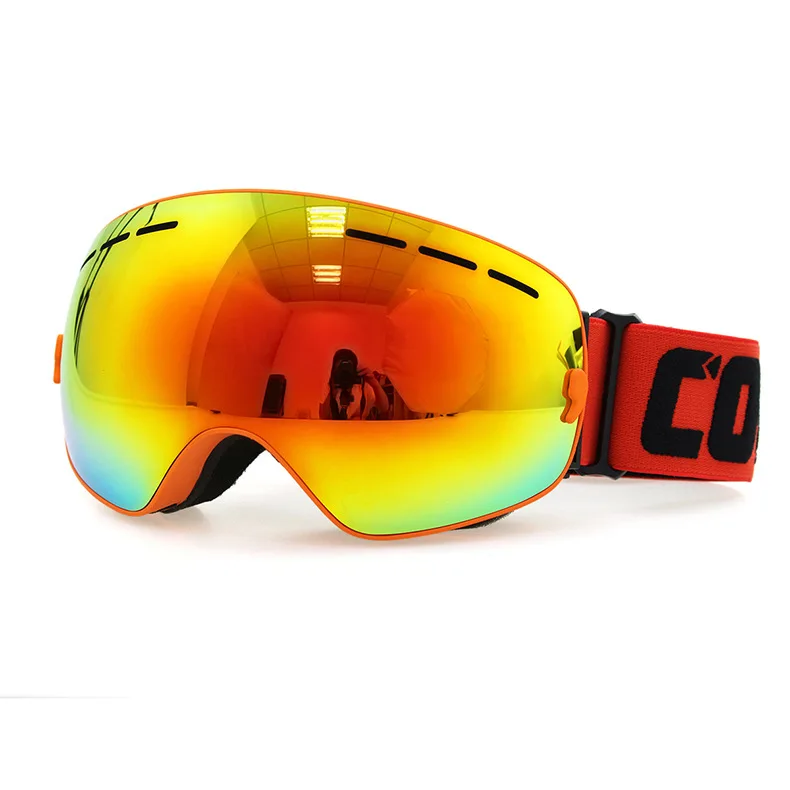 COPOZZ дропшиппинг 1* лыжные очки двухслойные UV400 большие Лыжные маски очки лыжные мужские снежные очки для сноуборда - Цвет: Темный хаки