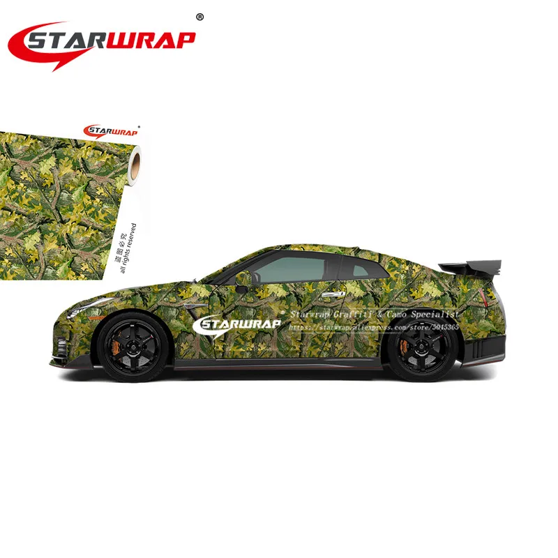 Starwrap зеленый лес лесной камуфляж клейкая пленка камуфляжная виниловая