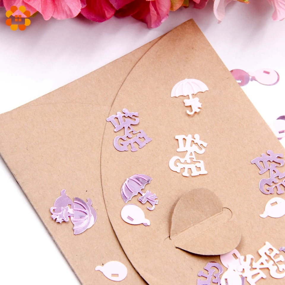 3 bags/set Baby Shower это для девочек и мальчиков конфетти счастлив День рождения