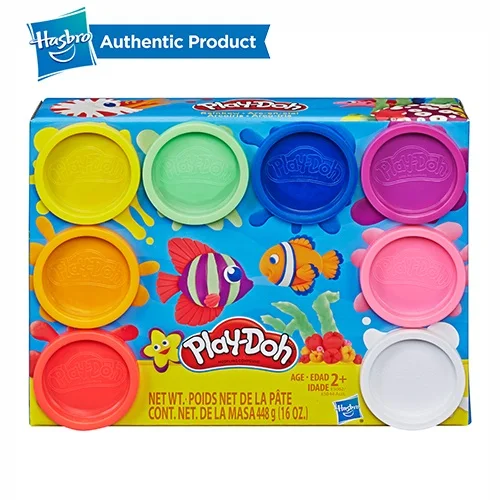 PD 8 PACK NEON Hasbro Play-Doh Набор радужных нетоксичных моделирующих составных развивающих игрушек светильник из мягкой глины детские игрушки «сделай сам» - Цвет: PD 8 PACK NEON