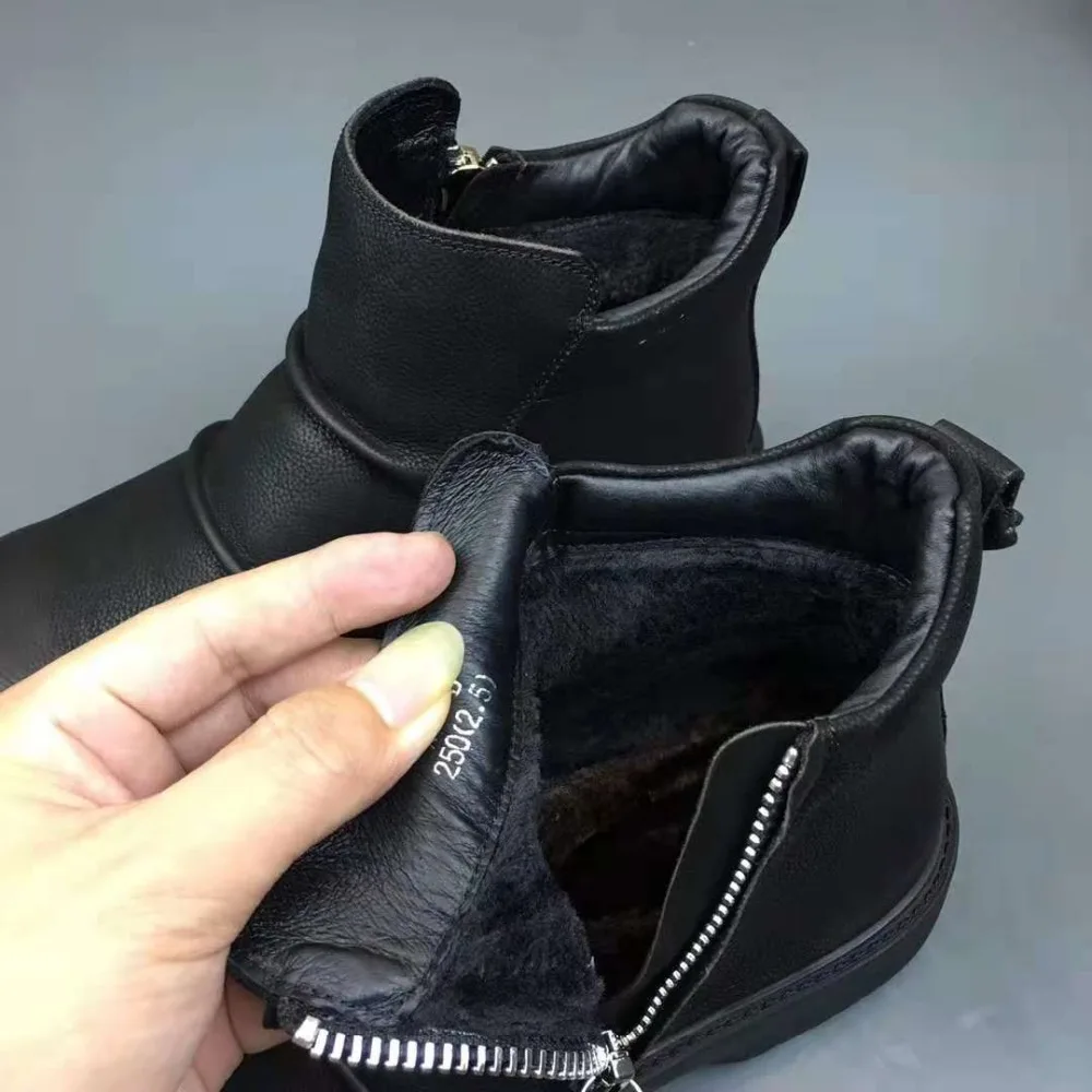 Распродажа новинка модные крутые мужские меховые теплые ботинки