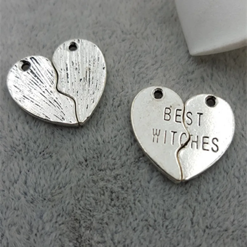 Подвеска с буквами в форме сердца для изготовления ювелирных изделий 20 компл./лот