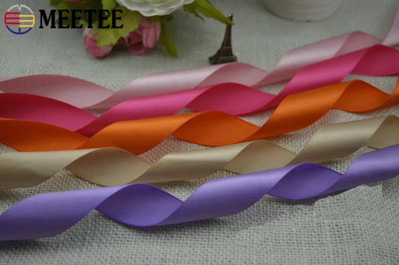 Meetee 10pcs(1pcs=5meters) 6mm Color Polyester Silk Satin Ribbon DIY Gift Packing Christmas Decoration Clothing Wedding Material | Дом и сад