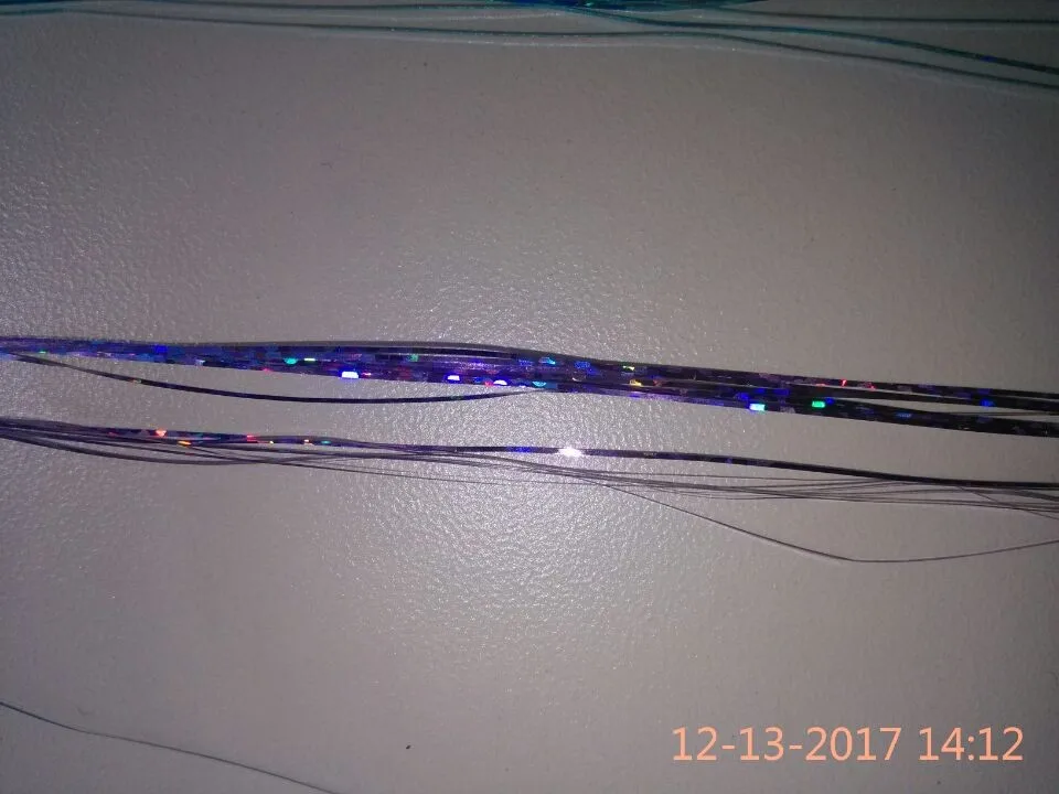 Лазерная вспышка 7color шелковое наращивание волос 7 упаковок волос украшение для волос СИНТЕТИЧЕСКОЕ Наращивание волос пиральные радужные волосы
