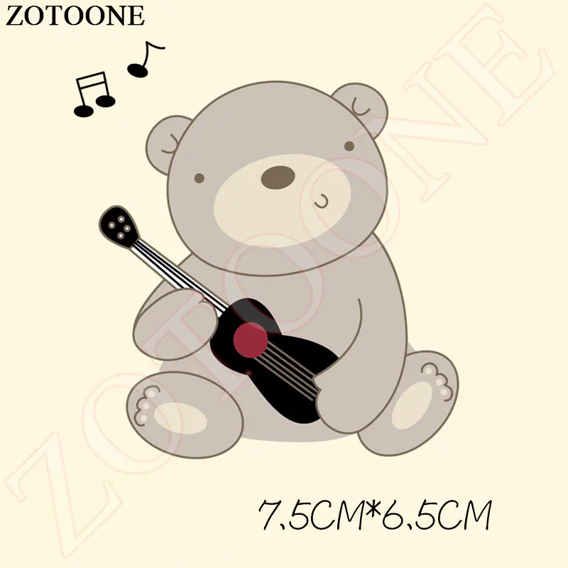 Нашивки ZOTOONE с мультяшными животными для одежды термоклейкие переводные