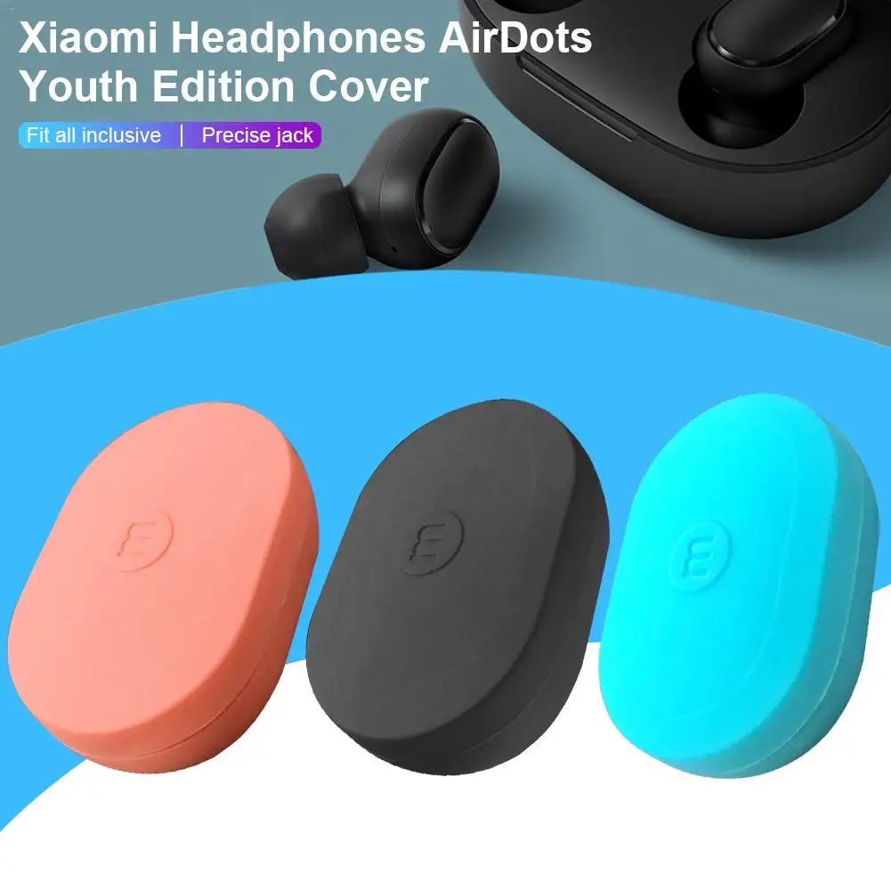 Защитный чехол силиконовый для Xiaomi mi AirDots Youth Edition Red беспроводные Bluetooth наушники