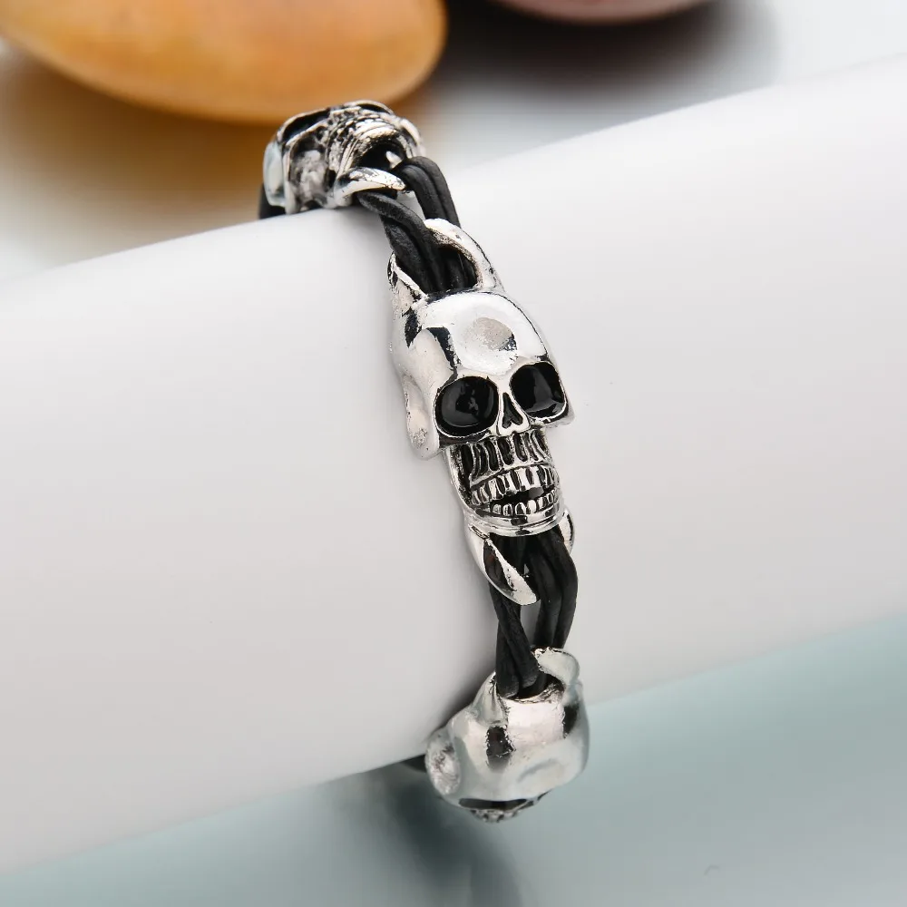 Лидер продаж новый дизайн модные ювелирные изделия сплав цинка Череп