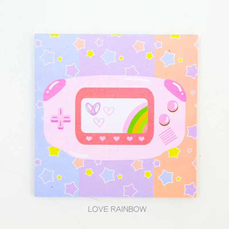 LOVE RAINBOW Компьютерная игра розовый блокнот для заметок для девочек креативный Kawaii Канцелярские планировщик наклейки для заметок, чтобы сделать список милые офисные школьные принадлежности - Цвет: LOVE RAINBOW
