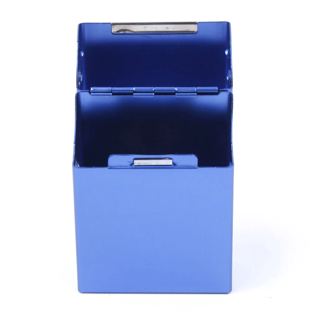 1x Elegant Blue Pocket Cigarette Tobacco Box Case Map Holder 20Pcs Smoke Metal Fashion Gift Дом и сад