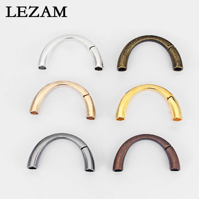 

3sets Six Color Half Cuff Strong Magnetic Clasp For 10*6mm Licorice Leather Cord Diy Bracelet Jewelry Findings Accessories