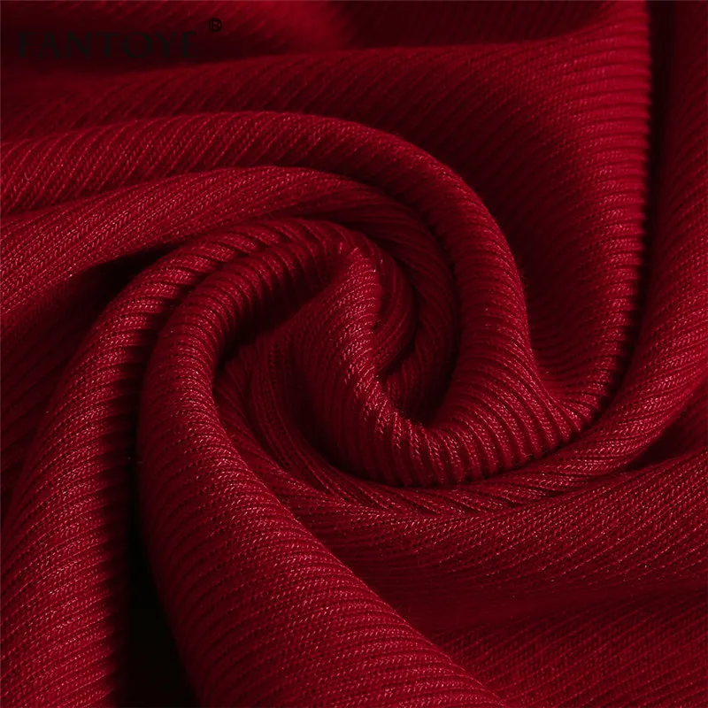 Fantoye сексуальное с открытой спиной ребро Длинное Платье Женское Vestidos с открытыми плечами платье макси с длинным рукавом Рождественская вечеринка без бретелек облегающее платье