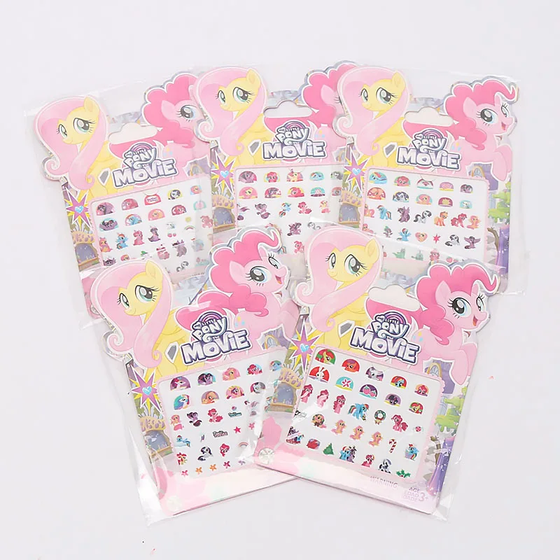 14 см игрушки My Little Pony пони Принцесса Селестия Луна Радуга Дэш ПВХ фигурка Сумеречная Искорка редкость модель куклы - Цвет: 5pcs sticker