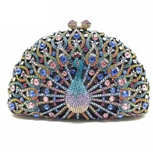 Женские вечерние сумки с золотыми кристаллами полыми камнями бусинами Свадебный