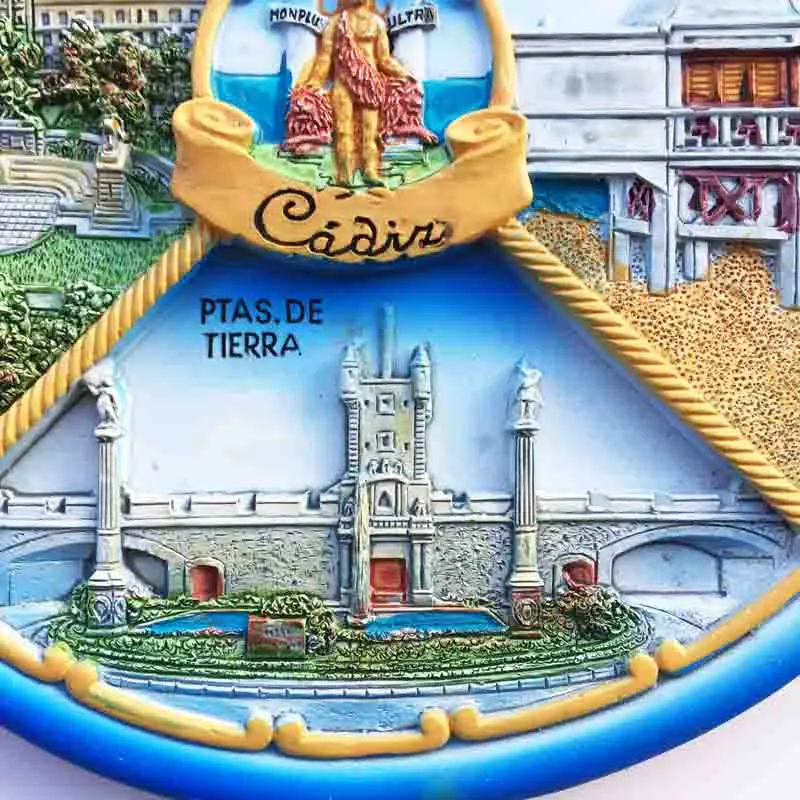 Испания Cadiz путешествия памятные смолы окрашенные ремесла диск украшения | Дом и