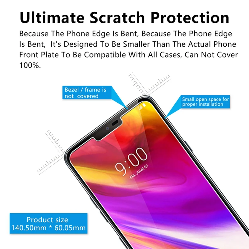 2 шт./лот закаленное стекло для LG G7 2.5D Защитная пленка мобильного телефона K8 2018 K10 K9