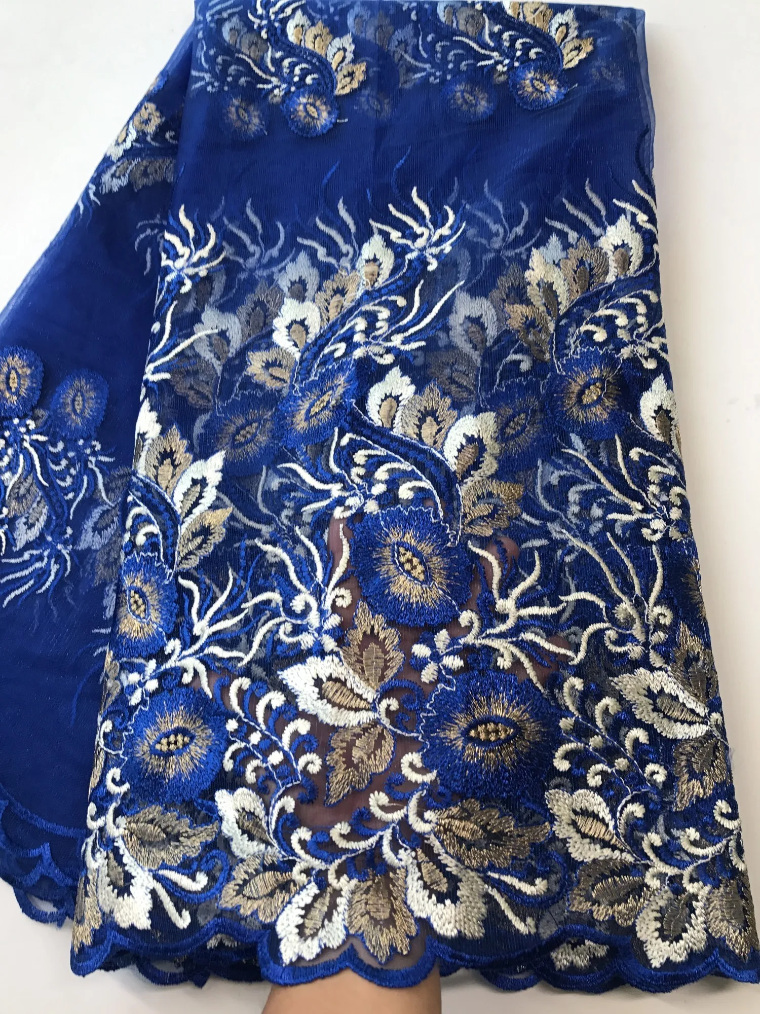 

2019 Latest French Laces Fabrics High Quality Tulle African Laces Fabric For Wedding Nigerian Net Lace Material Free shipping A1