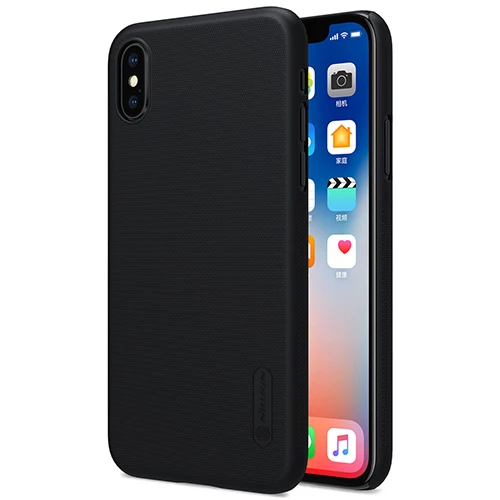 Черный Для iphone X чехол Nillkin матовый PC твердый пластиковый чехол на заднюю панель для iphone X сумка для телефона для iphone 10 Чехол - Цвет: Черный