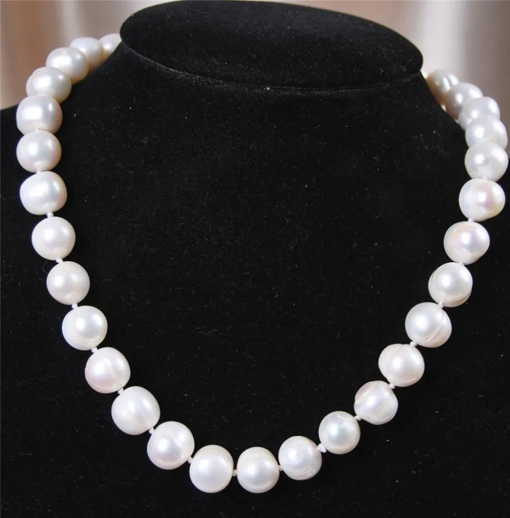 

New 10-11mm White Akoya Cultured Pearl Jewelry Necklace 18