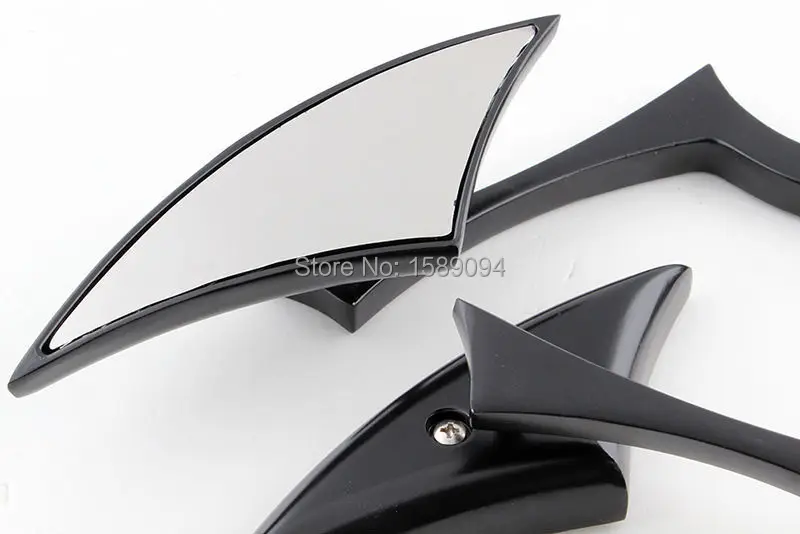 Черная зеркальная деталь с монтажными адаптерами 8 мм/10 мм для DYNA ROAD ELECTRA GLIDE SPORTSTER