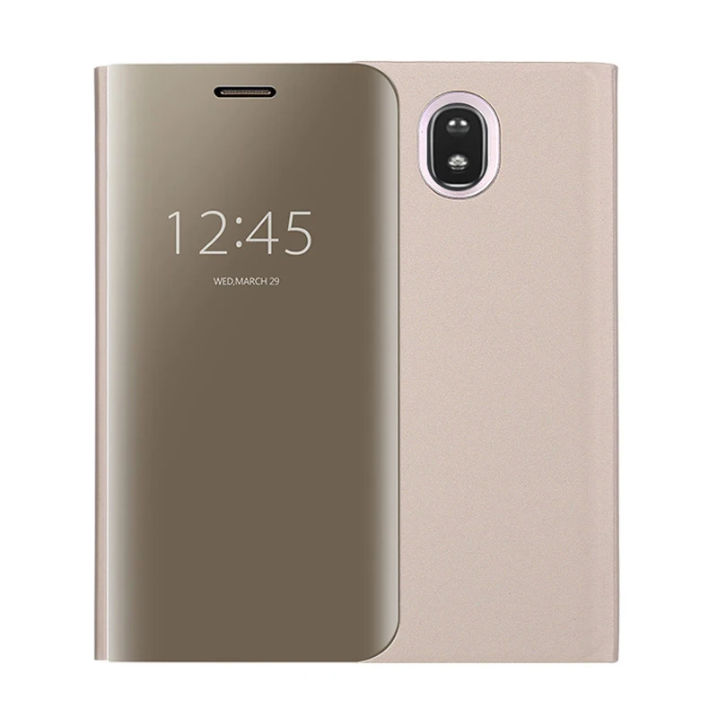 Asuwish откидная крышка кожаный чехол для Samsung Galaxy J7 J5 J3 j730f j530f Clear View чехол для телефона ЕС Евразийского версия