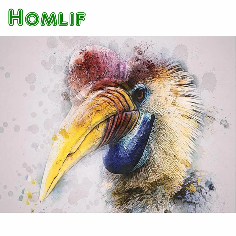 HOMLIF 5d Diy Алмазная вышивка крестиком на рисунке Орел Рот Кристалл бриллиантовой