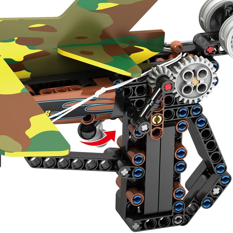HUIQIBAO 212 шт. военный арбалет Запуск парадроп самолет строительные блоки Technic PUBG Shoot