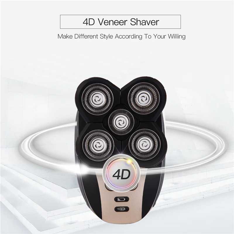 

5in1 Multifunction Electric Nose Hair Trimmer Clipper Ricoh head Shave Bald Machine Rechargeable 4D Floating Head Razor Shaver56
