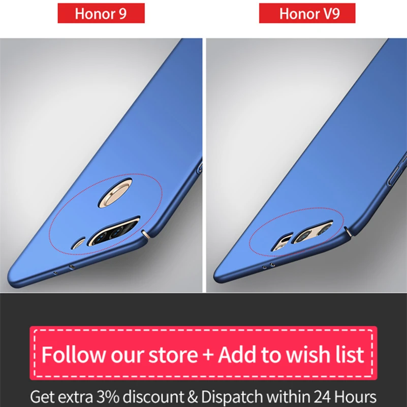 MSVII Frosted Cover for Huawei Honor 9 Case Coque V9 Fundas Ultra-slim Fitted Cases Luxury Camera Protective |