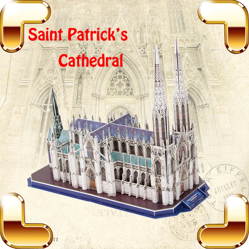 Новогодний подарок собор Святого Патрика 3D пазл модель здание всемирно