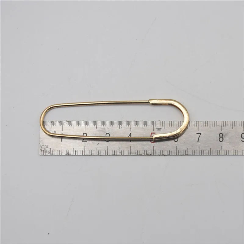 65mm 10 шт. 6,5 см 7,0 см большая железная безопасная брошь золотого цвета на булавке, вязаная юбка, сделай сам, ювелирное изделие - Цвет: 65mm