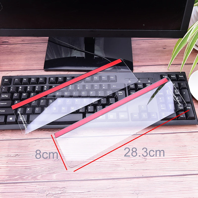 

1pc Card Holder Computer Moniter Side Memo Pad Board Note Board Transparent Plastic Adhesive Board
