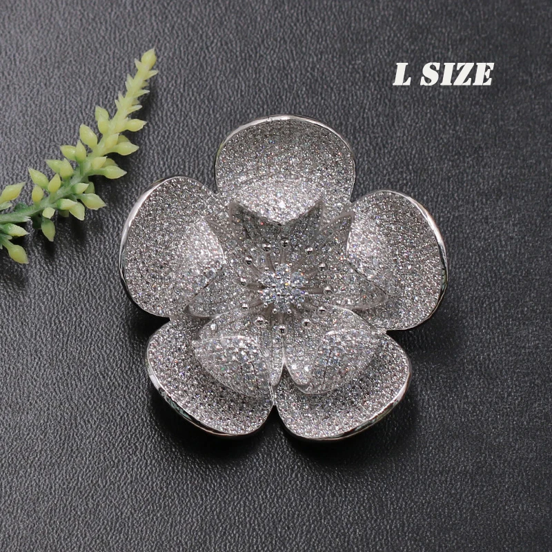 Lanyika модная большая элегантная LuxuryFlower брошь подвеска двойное использование для