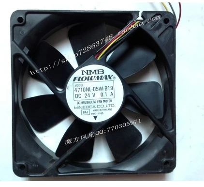 

NMB 4710NL-05W-B19 inverter fan silent fan 24V 0.1A cooling fan