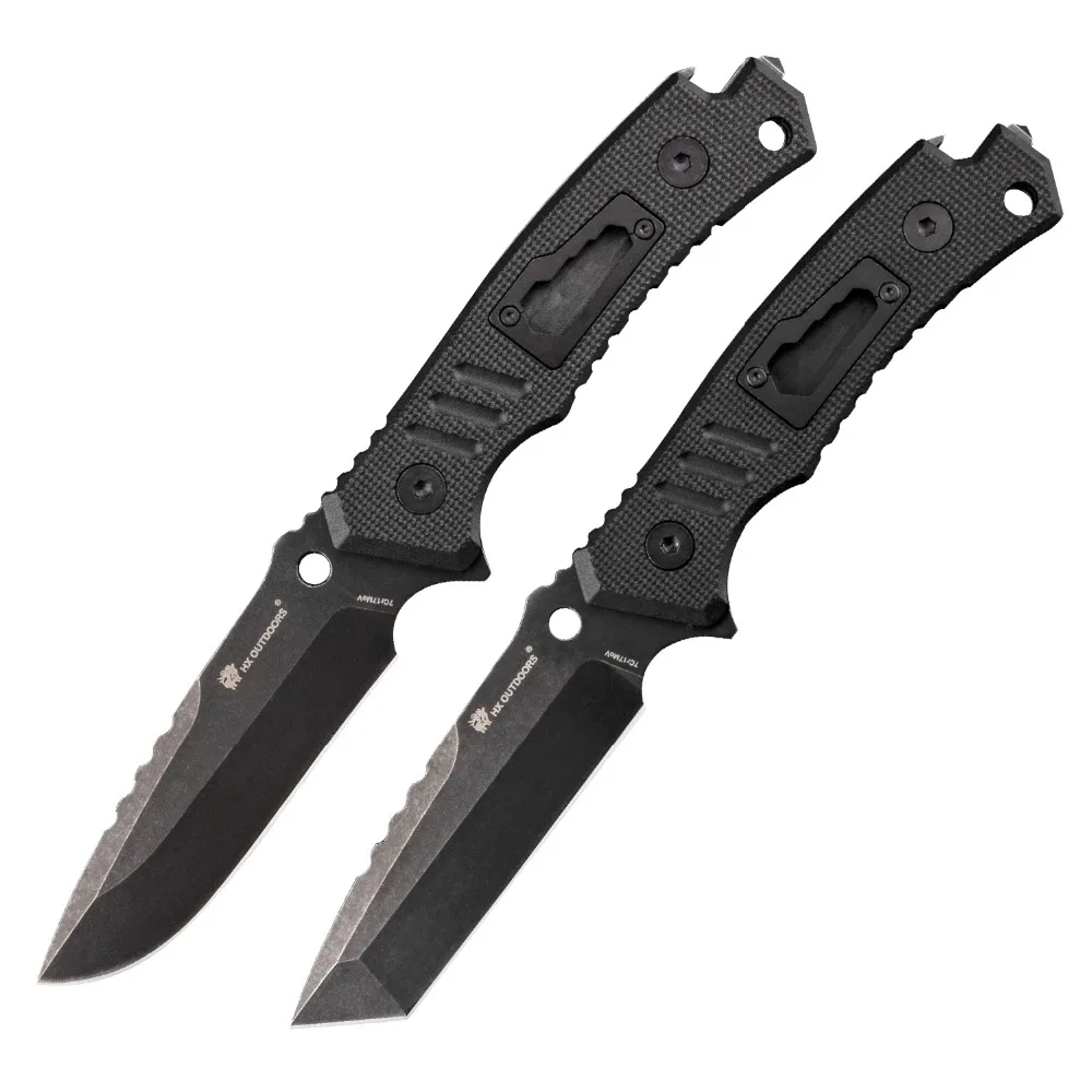 HX OUTDOORS Fixed Blade Knife Hunting Knives 58Hrc, 7cr17mov Steel Survival knife Essential tool For Man Gift Knife Dropshipping