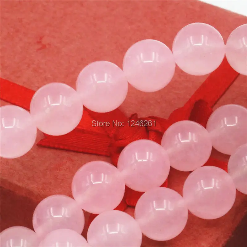 

Ornaments Pink Chalcedony Loose DIY Beads Round Balls Stone Jewelry Making Women Girls Christmas Gifts 4mm 6mm 8mm 10mm 12mm