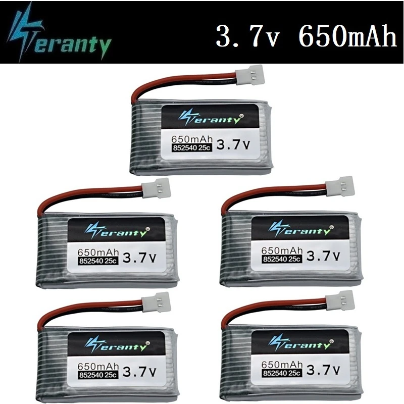 

Аккумулятор Teranty Power 3,7 в, 650 мА · ч, литиевый аккумулятор для SYMA X5C X5C-1 X5 H5C X5SW 852540, 3,7 в, Дрон с перезаряжаемым аккумулятором, 5 шт./компл.