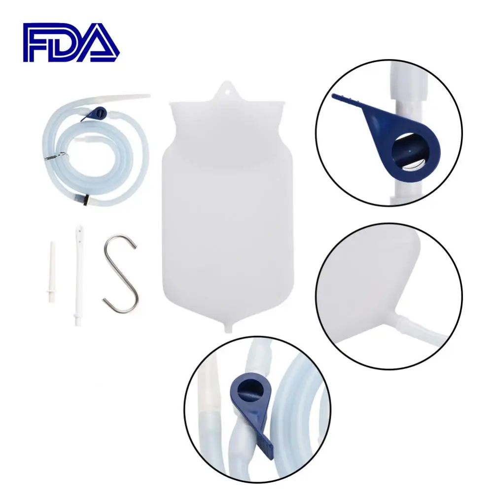 2000 мл медицинская сумка для клизмы наборы анальный очиститель душ вагинальное